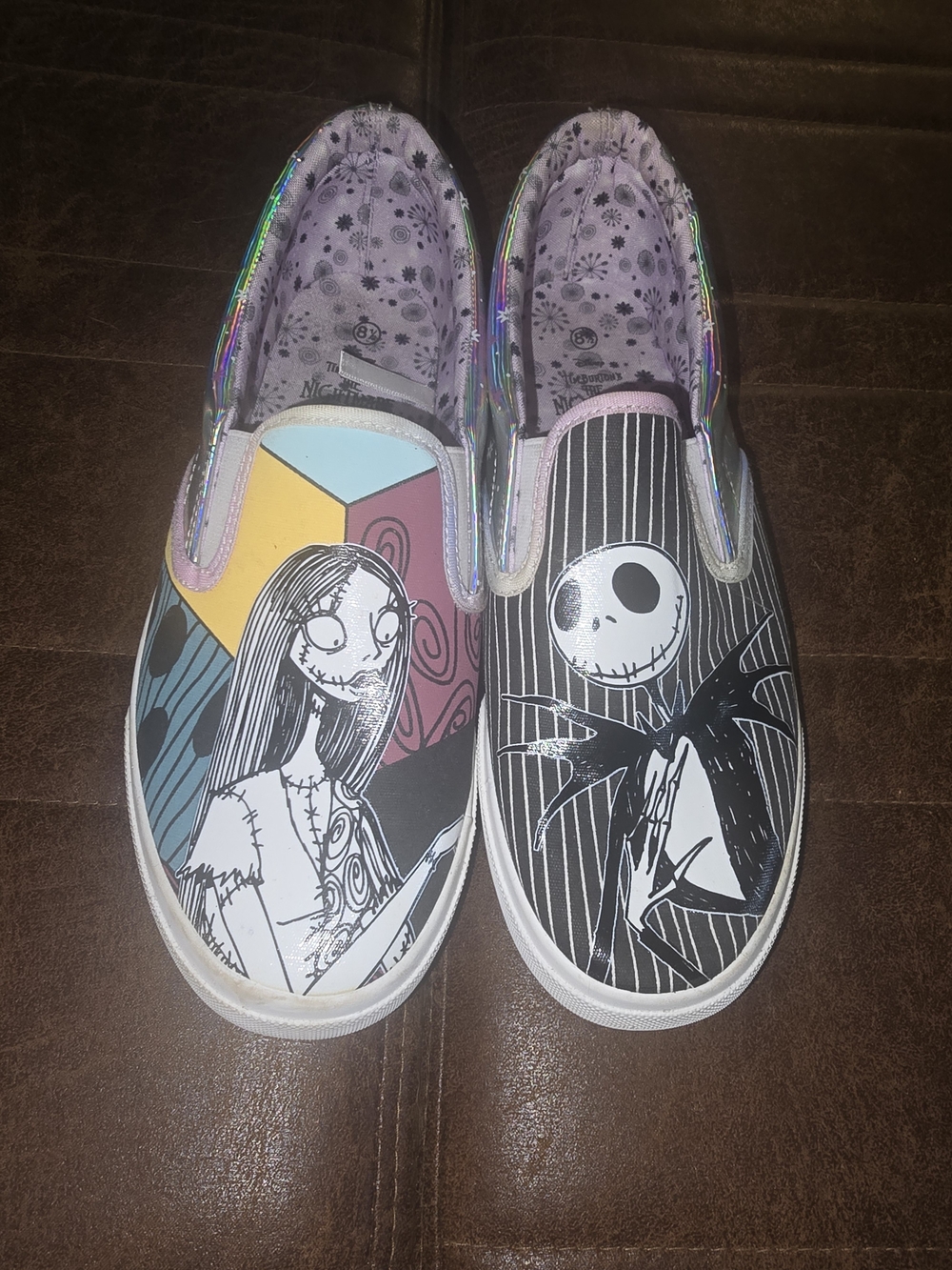 Women's Slip-On Shoes with Jack & Sally Art - Multicolor